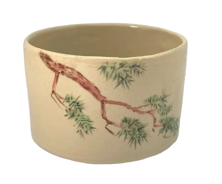 Miska ceramiczna, japońskie wzornictwo, motyw sosny