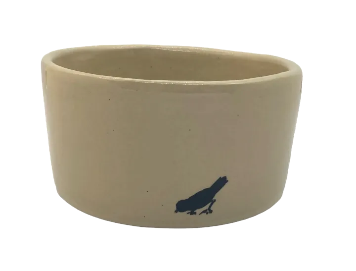 Miska ceramiczna, japońskie wzornictwo, motyw wrony na gałęzi