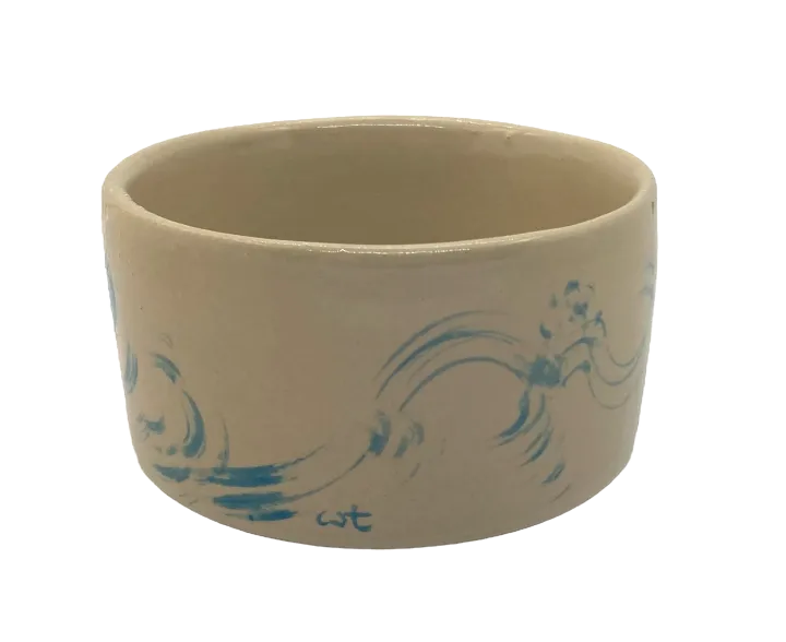 Miska ceramiczna, japońskie wzornictwo, motyw rzeczny, fale