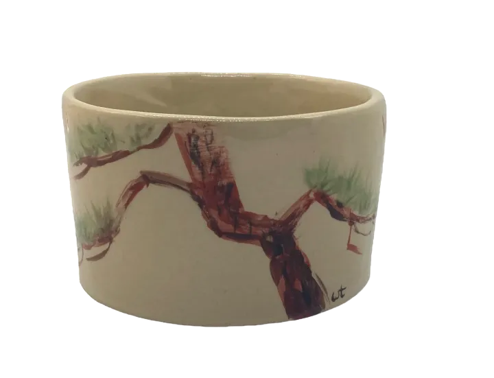 Miska ceramiczna - japońskie wzornictwo - z motywem sosny