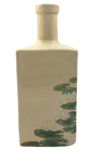 Wazon / butelka - japońskie wzornictwo - motyw kwitnącego lotosu