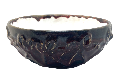 Misa ozdobna - koronkowa rozeta - czarno-bordowa