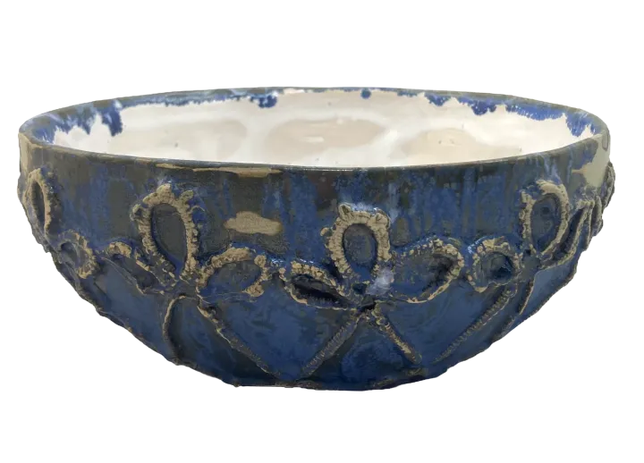 Misa ozdobna - koronkowa rozeta - niebieska krystalizująca