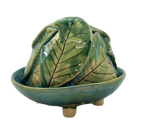 Kadzielnik - zestaw czteroelementowy - liście magnolii