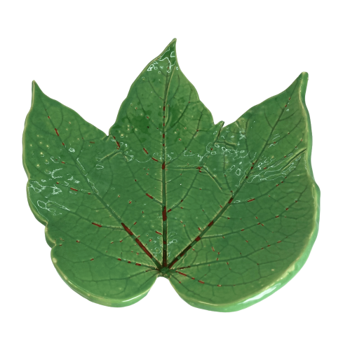 Patera w kształcie liścia - winobluszcz - gruszkowa zieleń