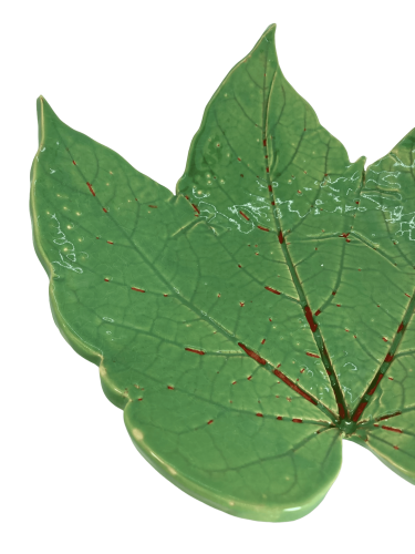 Patera w kształcie liścia - winobluszcz - gruszkowa zieleń