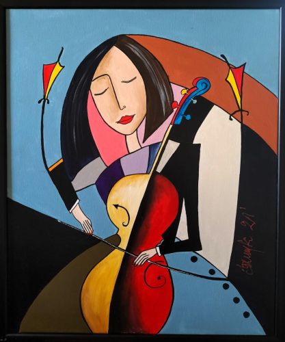 Dorota Komborska-Szewczyk. Obraz. Akryl na płótnie. 50/60