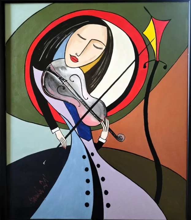 Dorota Komborska-Szewczyk. Obraz. Akryl na płótnie. 50/60