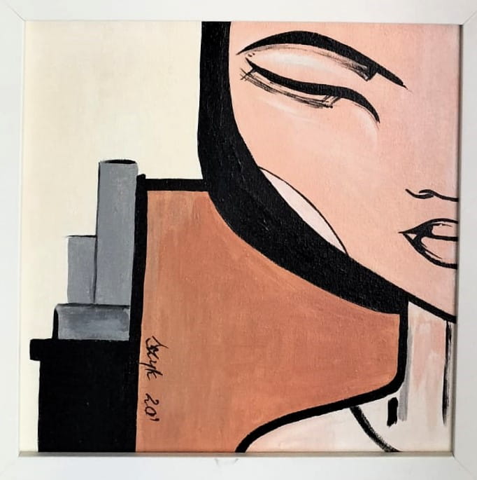 Dorota Komborska-Szewczyk. Obraz. Akryl na desce. 25/25