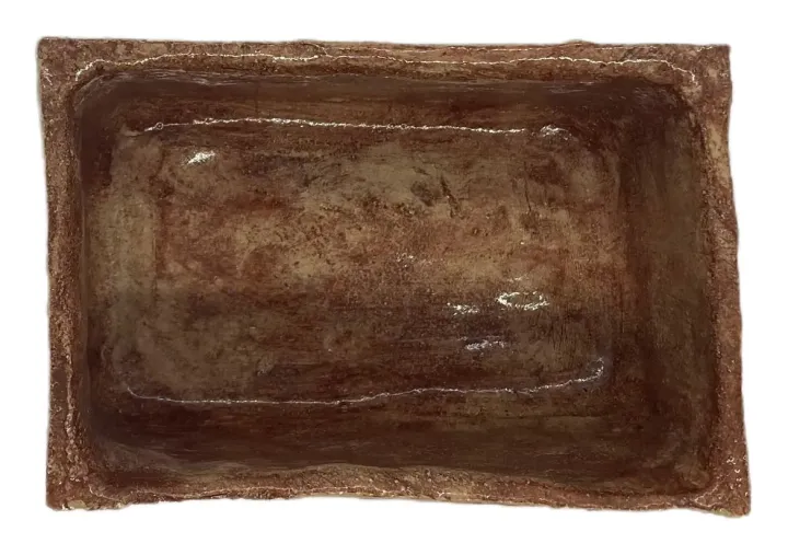 Miska ceramiczna brązowa - stara deska