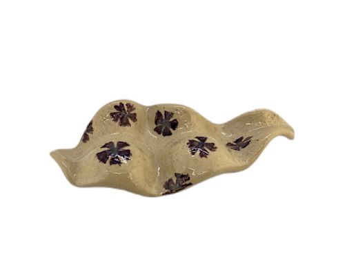 Podstawka na 2 jajka - kwiat barwinka pospolitego